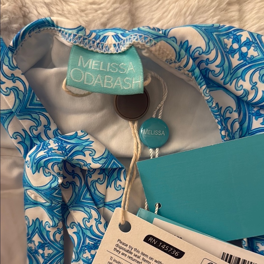 Melissa Odabash Rimini Halterneck One Piece Swimsuit I Size 4 (IT40) I NWT $277 - Picture 4 of 5